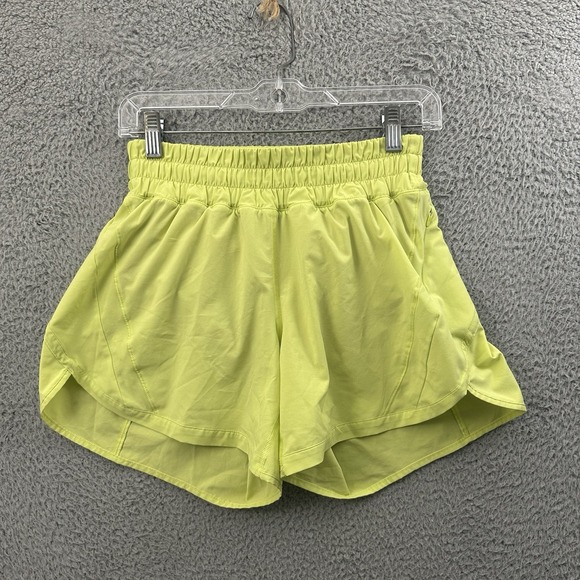 Lululemon Track That Shorts 5" Yellow Lemon Vibe Athletic Running Women's 6 - Picture 1 of 8
